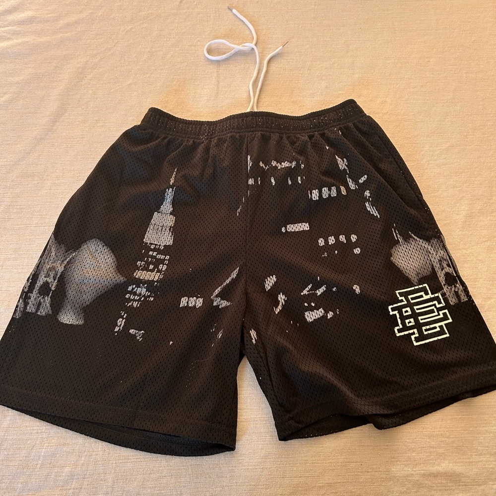 Black Graphic Men's Shorts